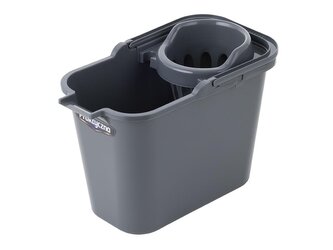 OBDÉLNÍKOVÉ PLASTOVÉ VĚDRO SE ŽDÍMAČEM 12L TMAVĚ ŠEDÉ -BEN
