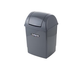 PLASTOVÝ ODPADKOVÝ KOŠ  KLIP 12L TMAVĚ ŠEDÝ -BEN