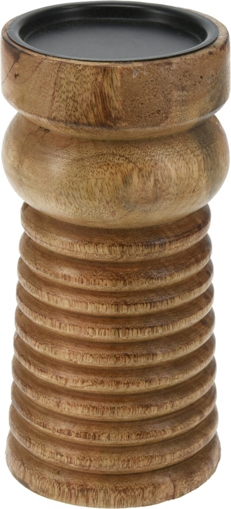 Svícen z mangového dřeva 10x20 cm