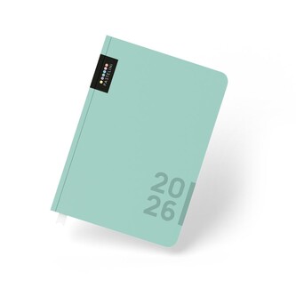 Karton P+P - PASTELINi - týdenní diář 2026, zelený, A5, 15,5 × 20,7 cm