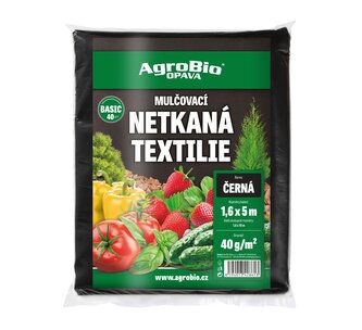Černá netk.text.40g/m2 - 1,6x5 m