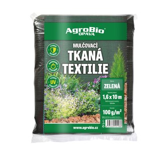 Zelená tkaná text.100g/m2 1,6x10m