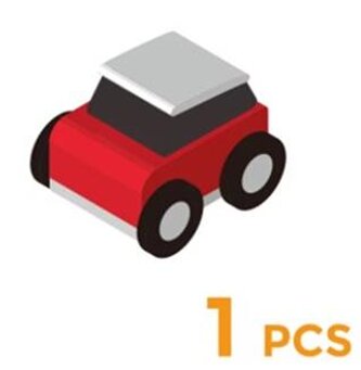 QBI Osobní autíčko Push and Go červené - krabička