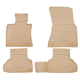 Gumové autokoberce BMW X6 2014-2019 (F16, béžové)