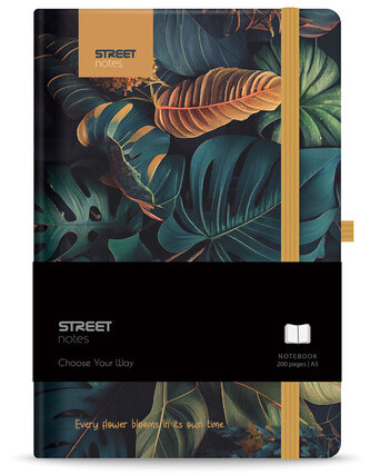 Blok  Flowers Garden A5 linka s gumou