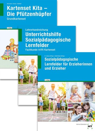 Paketangebot Erzieher/-in - das große Paket. Sozialpädagogische Lernfelder LF 1-6 + Unterrichtshilfe + Pfützenhüpfer-Grundkarten