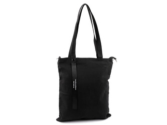 Textilní taška / crossbody bavlněná 33x38 cm - 1 ks - 2 černá