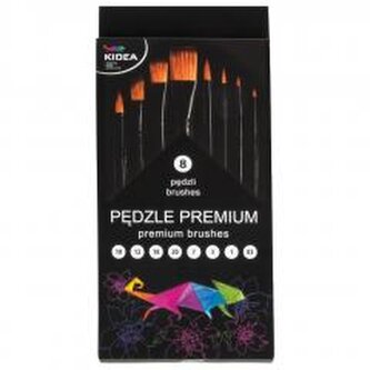 Pędzle premium 8szt KIDEA