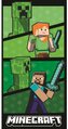 Ručník - osuška Minecraft: Steve a Alex (70 x 140 cm)
