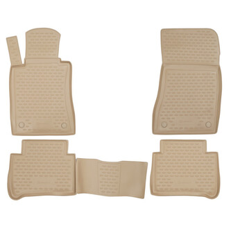 Gumové autokoberce Mercedes CLS-Class W219 2004-2011 (béžové)