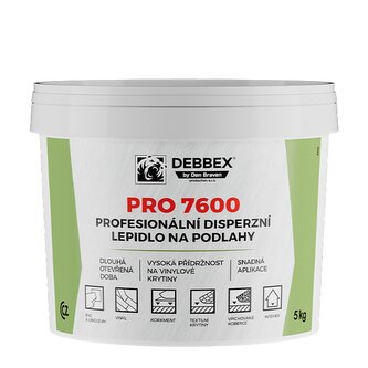 Profesionální disperzní lepidlo na podlahy PRO 7600 1 kg kbelík světle béžová Profesionální disperzní lepidlo na podlahy PRO 7600 1 kg kbelík světle béžová
