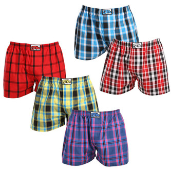 5PACK pánské trenky Styx klasická guma vícebarevné (5A103135) L