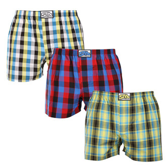 3PACK pánské trenky Styx klasická guma vícebarevné (3A102127) XXL