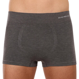 Pánské boxerky Gino bezešvé bambusové šedé (53005) XL