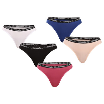 5PACK dámská tanga Gianvaglia vícebarevná (820-5) M