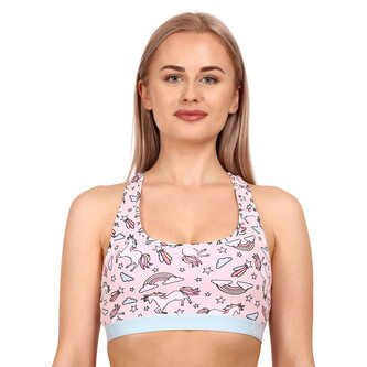 Veselá dámská podprsenka Dedoles Duhový jednorožec (GMWB204) M