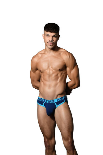 Pánské slipy Andrew Christian modré ALMOST NAKED (93524-NVY) L