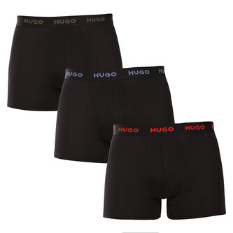 3PACK pánské boxerky HUGO černé (50532613 972) XL