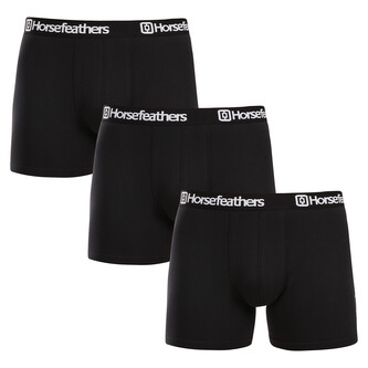 3PACK pánské boxerky Horsefeathers černé (AM067A) L