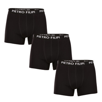 3PACK pánské boxerky Pietro Filipi černé (3BCL002) XL 3PACK pánské boxerky Pietro Filipi černé (3BCL002) XL