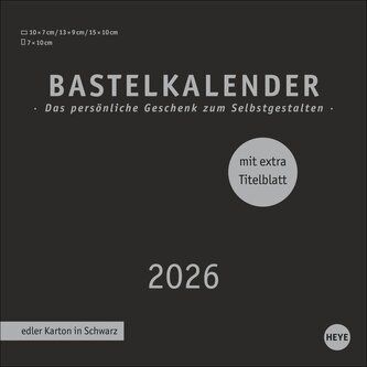 Premium-Bastelkalender schwarz klein 2026