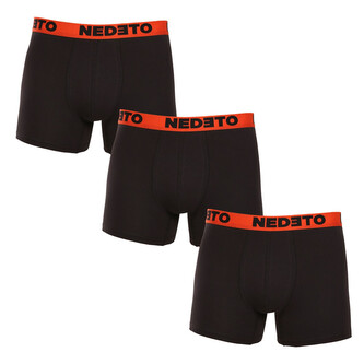 3PACK pánské boxerky Nedeto černé (3NBC3) XL