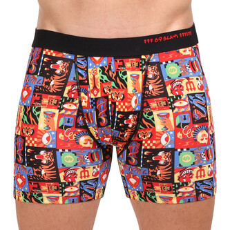 Pánské boxerky 69SLAM fit bamboo WEIRD BLOCK GILBERT (MPBWBK-BB) M