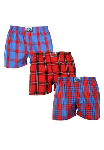 3PACK pánské trenky Styx klasická guma vícebarevné (3A100116) XXL