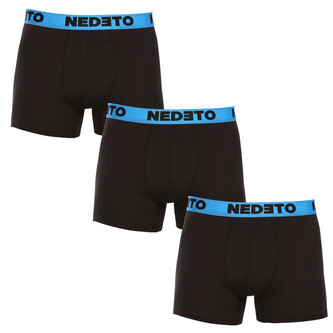 3PACK pánské boxerky Nedeto černé (3NBC5) 3XL