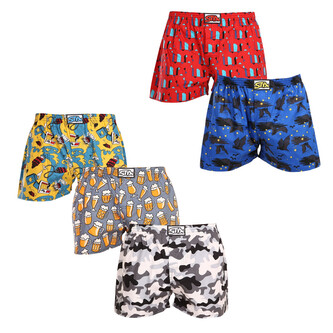 5PACK pánské trenky Styx art klasická guma vícebarevné (5A1377909) XL