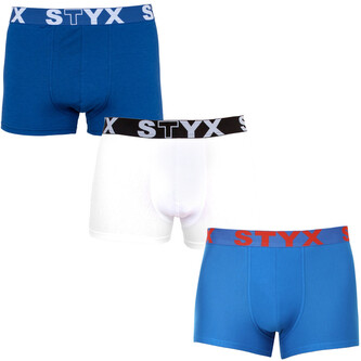3PACK pánské boxerky Styx sportovní guma nadrozměr vícebarevné (3R96817) 5XL