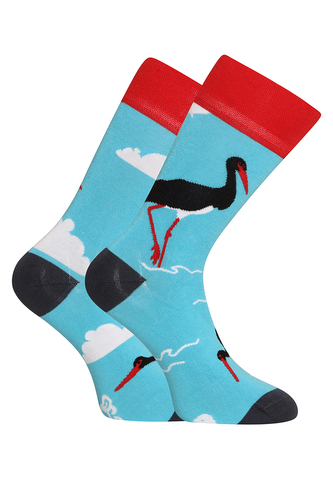 Veselé bambusové ponožky Dedoles Čáp černý (D-U-SC-RS-C-B-1549) S