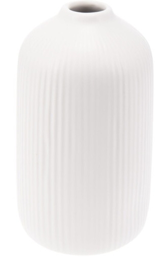 Kameninová váza 10,5x19 cm bílá