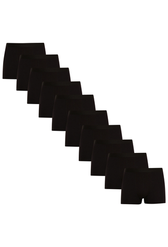 10PACK pánské boxerky Nedeto černé (10NDTB001) M