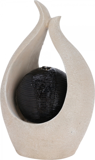 LED fontánka Caps 40 cm béžovo-černá