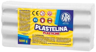 Plastelina 500g biała 303117002, Astra