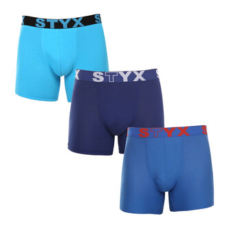 3PACK pánské boxerky Styx long sportovní guma vícebarevné (3U96789) M