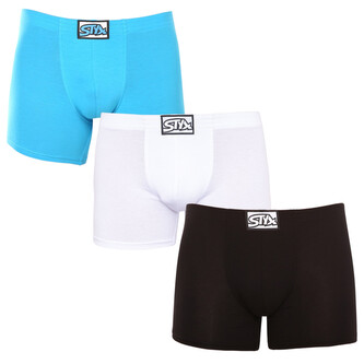 3PACK pánské boxerky Styx long klasická guma vícebarevné (3F96019) L