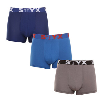 3PACK pánské boxerky Styx sportovní guma vícebarevné (G9676863) S