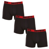 3PACK pánské boxerky Nedeto černé (3NBC4) L