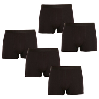 5PACK pánské boxerky Nedeto černé (5NB001) 4XL