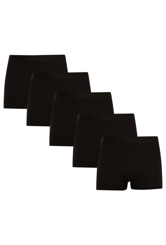 5PACK pánské boxerky Nedeto černé (5NDTB001) 4XL
