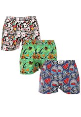 3PACK pánské trenky Styx art klasická guma vícebarevné (3A15367) M