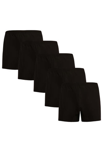 5PACK pánské trenky Nedeto černé (5NDTT001) XXL