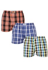 3PACK pánské trenky Styx klasická guma vícebarevné (3A102426) L