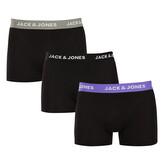 3PACK pánské boxerky Jack and Jones černé (12268482) XL