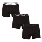 3PACK pánské boxerky Pietro Filipi černé (3BCL004) XL