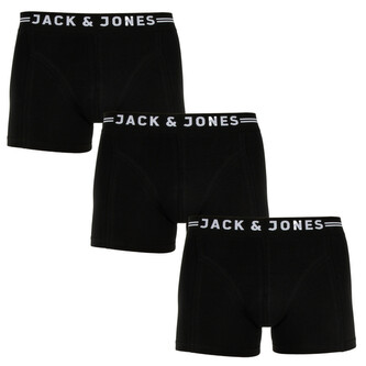 3PACK pánské boxerky Jack and Jones černé (12171944) L
