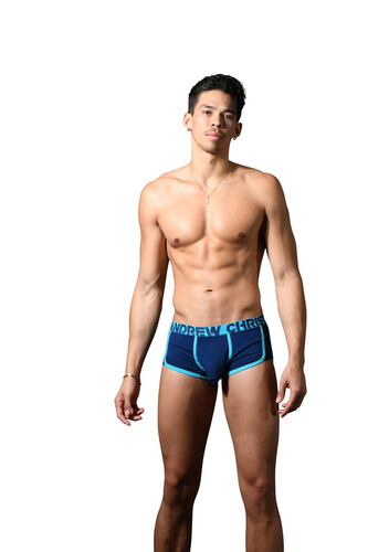 Pánské boxerky Andrew Christian modré ALMOST NAKED (93525-NVY) L