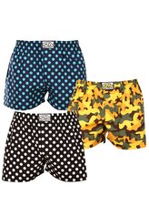 3PACK pánské trenky Styx art klasická guma vícebarevné (3A15901) M